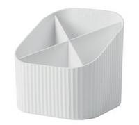 Multipot à crayons Re-X-LOOP, plastique éco, blanc