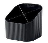 Multipot à crayons Re-X-LOOP, plastique éco, noir