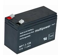 Multipower 20722 Batterie au plomb 7,2-12B 12 V 7,2 Ah