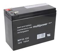MultiPower Batterie au plomb MP10-12C, type de cycle, 12 V 10 Ah