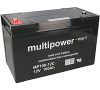 Multipower Batterie au Plomb MP100-12I Pb 12V/100Ah Cycles, M6 Filetage Femelle