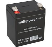 Multipower Batterie Au Plomb MP1223H PB 12V / 5Ah Haute Courant, Faston 6,3