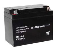 Multipower Batterie au plomb MP20-6 6,0 V 20 Ah avec raccord à vis M6