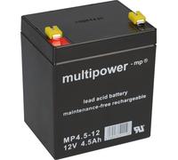 Multipower Batterie au plomb MP4,5-12 Pb 12V / 4,5Ah Faston 4,8