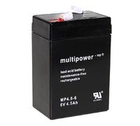Multipower Batterie au plomb MP5-6 Pb 6 V/5 Ah Faston 4,8