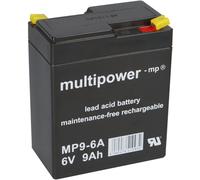 Multipower Batterie au Plomb MP9-6A Pb 6V 9Ah Compatible Avec HPS-682F, FG10801,