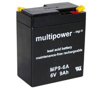Multipower Batterie au plombe MP9-6A 6,0 Volt 9.000m Ah avec 4,8mm faston