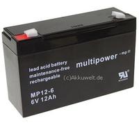 Multipower batterie plomb-acide / MP12-6 / 6V 12Ah