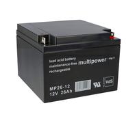 Multipower Batterie Plomb MP26-12 Pb 12V / 26Ah VdS M5 AGM UPS UPC