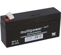 Multipower Batterie Plomb MP3-8 Pb 8V 3Ah Gel Batterie Batterie Plomb Gel AGM