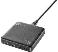 - Multipower Desk 65w - 4 Ports Gan 65w Chargeur Réseau - Sortie Totale 65w - 2 Ports Usb 18w, 1 Port Usb-C 18w Et 1 Port Usb-C 65w - Idéal Pour Smartphone Tablette Ordinateur Portable