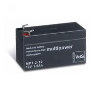 Multipower MP 12 V 1,2 Ah Batterie au plomb non-tissé (fibres de verre) AGL