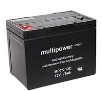 Multipower mP 75-12C 12 v/75000mAh zyklenakku batterie ploMB à décharge profonde au ploMB