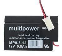 Multipower MP0.8-12AMP 12 volts 800mAh avec prise AMP femelle