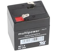 Multipower MP1-6 Akku PB Blei, 6 Volt / 1000mAh, Anschluss 4,8m