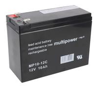Multipower MP10-12C Batterie plomb PB 12Volt 10Ah Cycle résistant aux cycles
