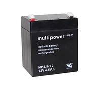 Multipower MP4,5-12 Batterie plomb-laine (fibre de verre) AGM 12 V 4,5 Ah