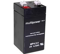 Batterie au plomb 4 V 4.5 Ah multipower MP4,5-4 plomb (AGM) (l x H x P) 48 x 100 x 52 mm cosses plates 6,35 mm sans entretien