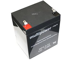 Multipower MP5.4-12 AGM Batterie au plomb pour haut-parleur portable Ion Audio Block Rocker Tailgater iPA06 07X iPA56 iPA57 iPA66 IPA77 Lenco PMX-250