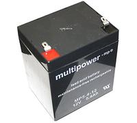 Batterie au plomb 12 V 5.4 Ah multipower PB-12-5,4-4,8 plomb (AGM) (l x H x P) 90 x 107 x 70 mm cosses plates 4,8 mm sans