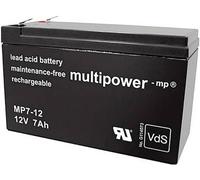 multipower MP7-12 142239 Batterie au plomb 12 V 7 Ah plomb (AGM) (l x H x P) 65 x 102 x 151 mm cosses plates 4,8 mm sans entretien, auto-décharge réduite,