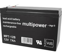 multipower MP7-12B 144799 Batterie au plomb 12 V 7 Ah plomb (AGM) (l x H x P) 65 x 102 x 151 mm cosses plates 6,35 mm sans