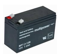 MULTIPOWER mp7.2-12B Batterie au plomb PB avec Faston contacts 6,3 mm