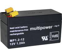 multipower PB-12-1,2-4,8 MP1,2-12 Batterie au plomb 12 V 1.2 Ah plomb (AGM) (l x H x P) 97 x 59 x 43 mm cosses plates 4,8 mm sans
