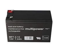 Multipower Piles MP7.2-12 V 7200 mAh 12 V 7,2 Ah AGM Technologie Approbation VDS