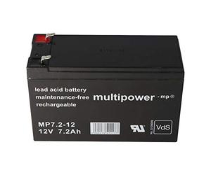 Multipower Piles MP7.2-12 V 7200 mAh 12 V 7,2 Ah AGM Technologie Approbation VDS