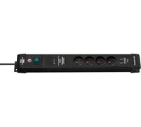Multipr Premium-Line Avec Pr S-Chargeur Usb, Parasurtenseur Et 4 Pr S De Courant Avec Interrupteur (Réglette Avec 1,80M De Câble, 2 Ports Usb 5V/3,1A, Fabriqué En France) Noir
