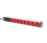 Digitus Bloc multiprise – profilé aluminium, préfusible, 8 sorties, contact de protection, IEC C14