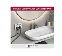 Multipresa incasso 4 prese P40 Con interruttore/Deviatore, Bianco 124x93x10 Elec