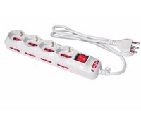 MULTIPRESA Universel 4+8 Prises Latéraux Couleur Blanche Noir Code