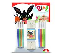 Multiprint Blister 2 Timbres Enfants Bing, 100% Made in Italy, Tampons Enfants Personnalisés, en Bois et Caoutchouc Naturel, Encre Lavable Non Toxique, Idée Cadeau, Art.26987