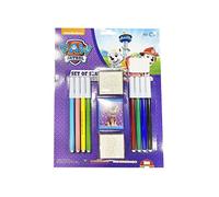 Multiprint Blister 2 Timbres Enfants Paw Patrol Girl, 100% Made in Italy, Tampons Enfants Personnalisés, en Bois et Caoutchouc Naturel, Encre Lavable Non Toxique, Idée Cadeau, Art.26913