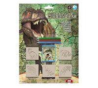 Multiprint Blister 5 Timbres Enfants Dinosauri, 100% Made in Italy, Tampons Enfants Personnalisés, en Bois et Caoutchouc Naturel, Encre Lavable Non Toxique, Idée Cadeau, Art.05220