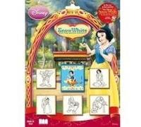 Multiprint Blister 5 Timbres Enfants Disney Biancaneve, 100% Made in Italy, Tampons Enfants Personnalisés, en Bois et Caoutchouc Naturel, Encre Lavable Non Toxique, Idée Cadeau, Art.05351