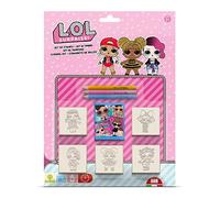 Multiprint Blister 5 Timbres Enfants Lol Surprise, 100% Made in Italy, Tampons Enfants Personnalisés, en Bois et Caoutchouc Naturel, Encre Lavable Non Toxique, Idée Cadeau, Art.05980