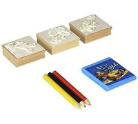 Multiprint Blister Tampons pour Enfants découpés Disney Mickey Mickey Mouse 100% Made in Italy Set de tampons personnalisés en Bois Caoutchouc Naturel, Encre Lavable Non Toxique, idée Cadeau, 11945