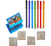 Multiprint Box 4 Timbres Enfants Bing, 100% Made in Italy, Tampons Enfants Personnalisés, en Bois et Caoutchouc Naturel, Encre Lavable Non Toxique, Idée Cadeau, Art.27987