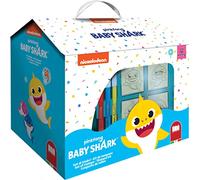 Multiprint Cottage 7 Timbres Enfants Baby Shark, 100% Made in Italy, Tampons Enfants Personnalisés, en Bois et Caoutchouc Naturel, Encre Lavable Non Toxique, Idée Cadeau, Art.09995