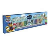 Multiprint Set 4 Timbres Enfants et 60 Marqueurs Colorés Paw Patrol Boy, Made in Italy, Tampons Enfants, en Bois et Caoutchouc Naturel, Encre Lavable Non Toxique, Idée Cadeau, Art.18903