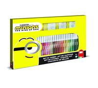 Multiprint Set 3 Timbres Enfants et 36 Marqueurs Colorés Minions 2, Made in Italy, Tampons Enfants, en Bois et Caoutchouc Naturel, Encre Lavable Non Toxique, Idée Cadeau, Art.57896