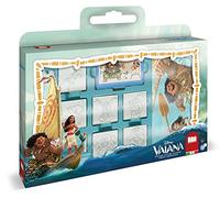 Multiprint Valise 7 Timbres Enfants Disney Oceania, 100% Made in Italy, Tampons Enfants Personnalisés, en Bois et Caoutchouc Naturel, Encre Lavable Non Toxique, Idée Cadeau, Art.07911