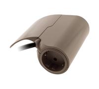 Multiprise 1 Prise + USB, idéale pour canapé, Ainsi Que Bureau - Longueur câble 3M - Marron - Thomson