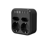 Multiprise 10 en 1 3500W EU avec 4 Prises Secteur 6 Prises de Charge Rapide USB 17W 7 Prises de Protection Contre Les Surtensions du Système de Sécurité