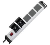 Multiprise 19 pouces Kopp 227320017 x5 argent, noir contact de protection Noir G