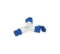 HABA Multiprise 2 Sorties CEE 17 16A 1 Entrée mâle 2 Sorties Femelles Camping-Car Van G