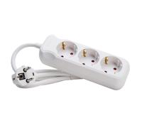 Multiprise 3-Fiches Blanche 1,4 M Avec Prises À 45° 16 A